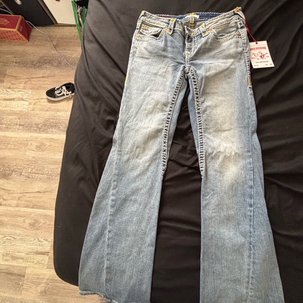 True Religion Light Blue Flare Jeans